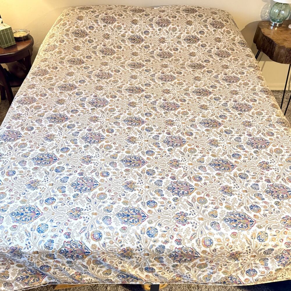 Lauren Ralph Lauren Marrakesh Paisley Full/Queen Duvet Cover Replaced Buttons